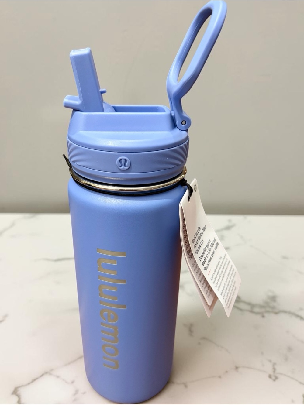 lululemon athletica Lavender Blue Insulated Bottle with Flip Straw